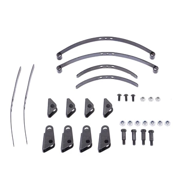 

2Pcs Metal Leaf Spring Suspension Shock Absorbing Steel Plate Universal Spare Parts for 1/14 Tamiya Trailer Truck Model,Rear