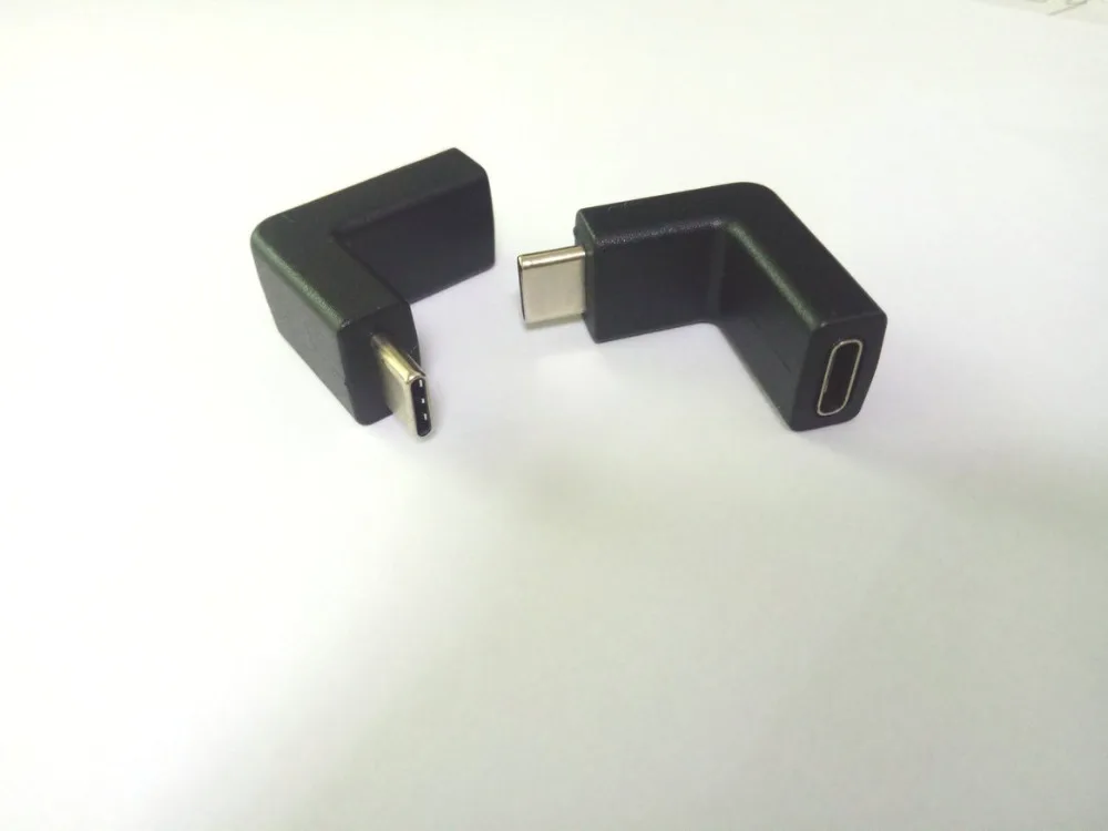 400 шт. локоть под прямым углом USB-C USB 3,1 type C мужчин и женщин удлинитель