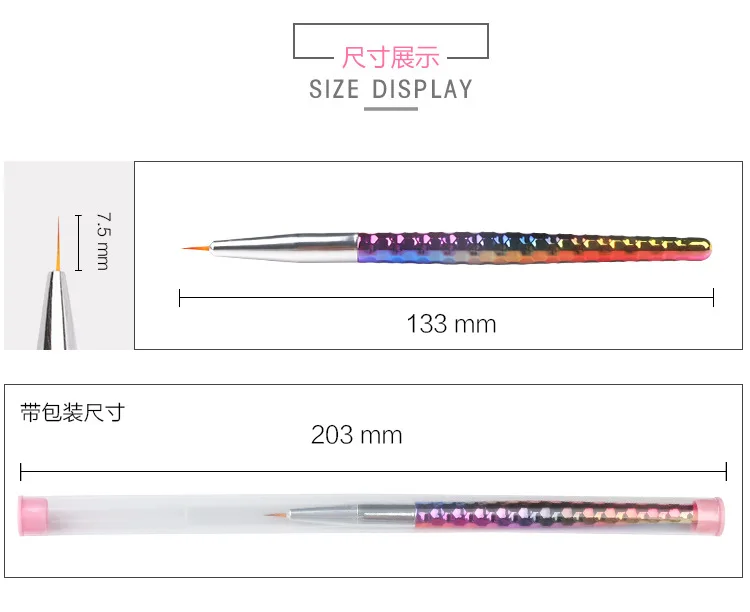 Manicure Fluoresent Marker Goldfish Gradient Barrel Polka Dot Bracing Wire Manicure Pen Coloured Drawing Line Drawing Pen Manicu