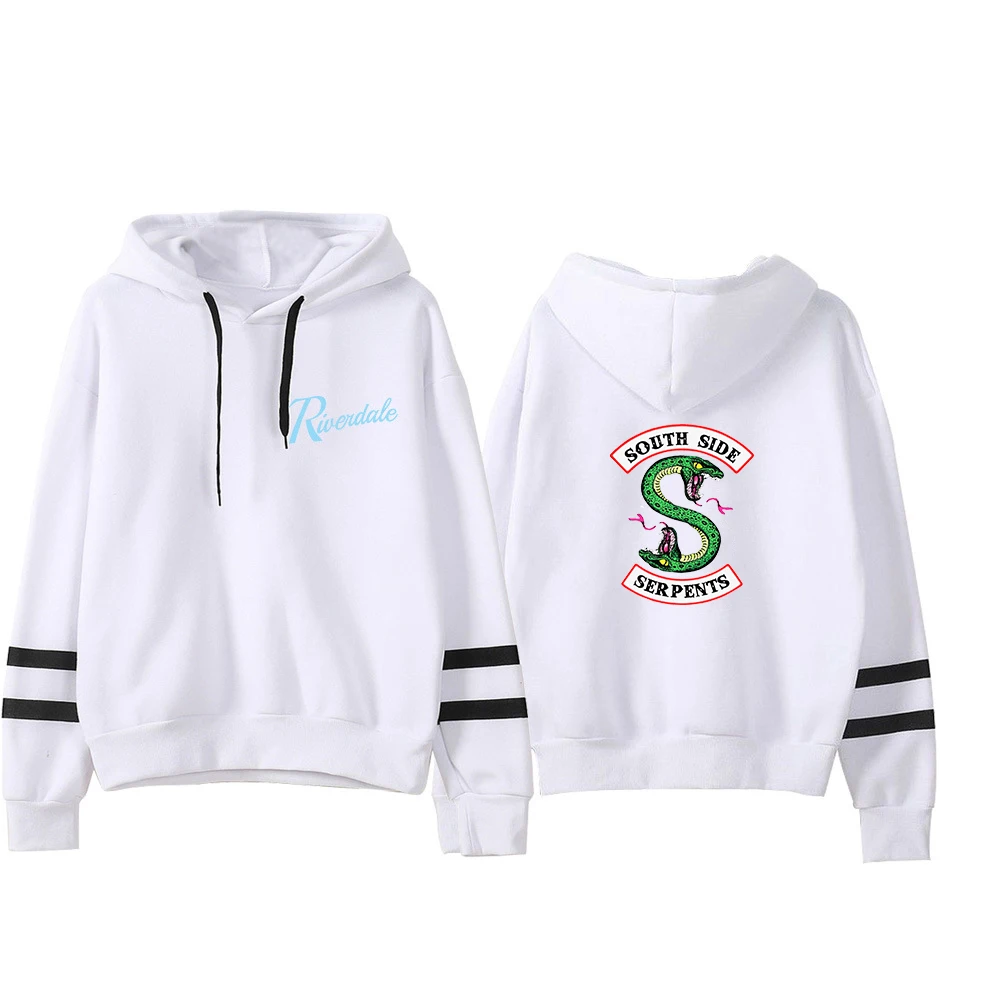 Riverdale Hooded Sweatshirts South side Serpents Hot Sale Hoodie Riverdale Women Long Sleeve Pullover Hoodie casual clothes - Цвет: Белый