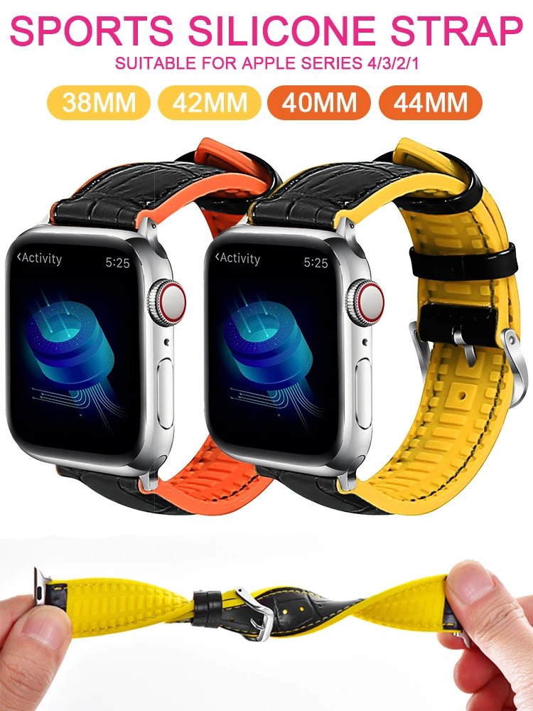 Кожаный ремешок для 38 мм 40 мм спортивный ремешок 42 мм 44 мм Iwatch pulseira браслет для apple watch 4 3 2 1 серии Аксессуары для стола