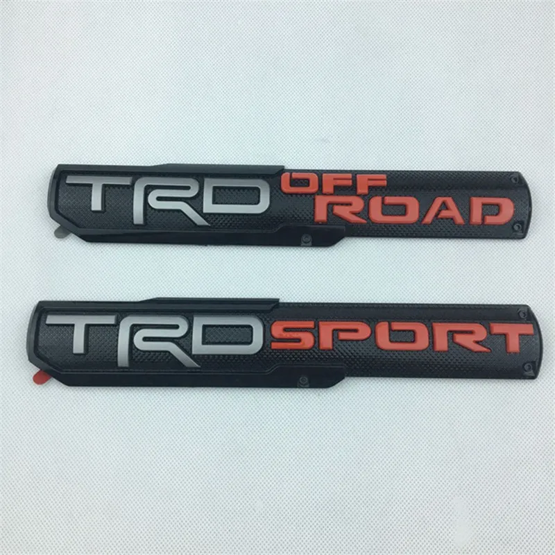 10 шт. автомобильный Стайлинг 30,5*5,5 см ABS пластик TRD Спорт TRD внедорожный Эмблема для багажника значок боковые логотипы автомобили наклейки на тело