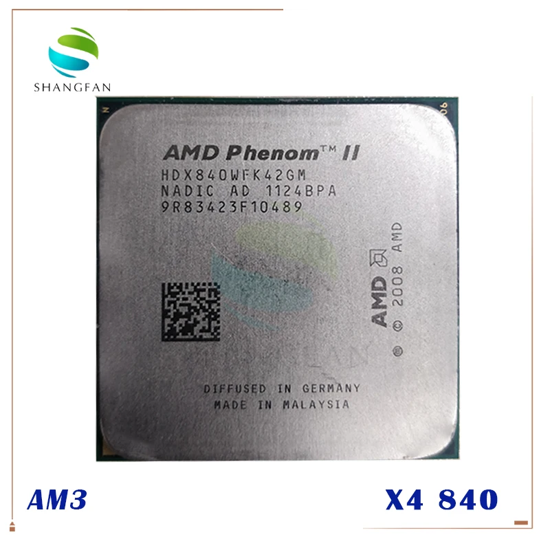 Процессор AMD Phenom X4 840 четырехъядерный процессор для настольных ПК разъем AM3