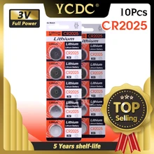 YCDC 10 шт. 3 В напряжение CR2025 литий ионная батарея 2025 ECR2025 KCR2025 BR2025