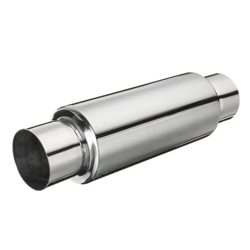 

Universal Exhaust Turbine Muffler Resonator Stainless Steel 2.5inch Inlet/Outlet Good New