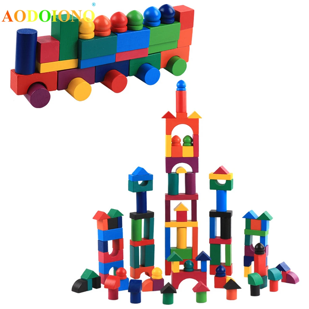 112 шт./компл. деревянный-пачка цветов радуги для фильтра Domino, строительные блоки игрушки Игрушки для раннего развития детей для Для детей домино игры подарки