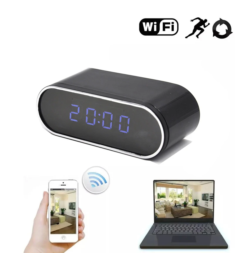 HD часы WiFi камера мини IP домашняя камера безопасности P2P ночное видение Сигнализация Движения удаленный CCTV камера