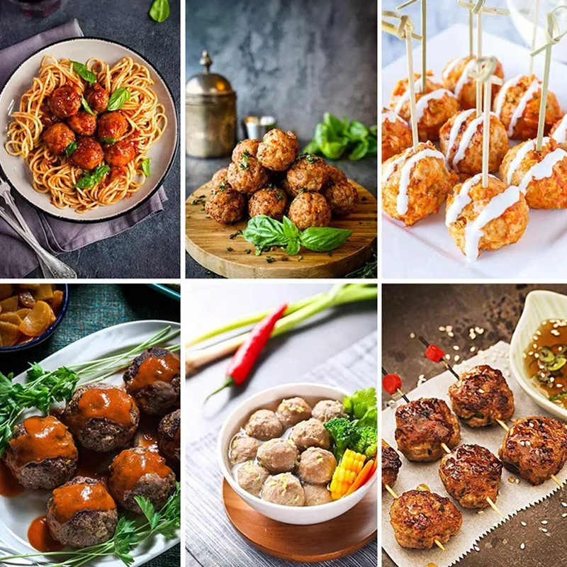 Аппарат для приготовления фрикаделек, ложка из нержавеющей стали 304, антипригарное устройство для приготовления мясных шариков, ложка с длинной ручкой, ложка, Шариковая ложка, инструменты для приготовления пищи, кухонные гаджеты