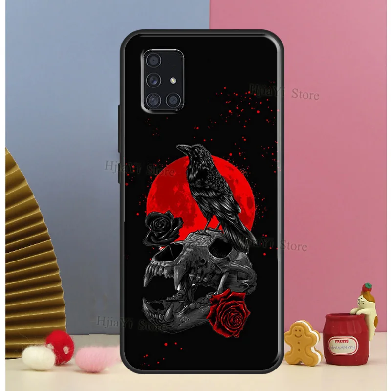 cute samsung cases Skull Gothic Creepy Pastel Goth Phone Case For Samsung A71 A51 A41 A31 A11 A12 A32 A52 A72 A20e A21S A02S A10 A40 A50 A70 samsung cases cute
