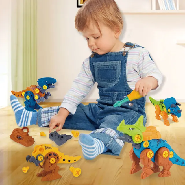 DIY Disassembly Assembly Dinosaur Toy Set Screw Nut Combination Assembling Dinosaur Model Educational Toy for Children Kids Gift 2