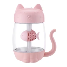  Air Humidifier LED Light Cartoon Cat Cool Mist USB Humidifier Ultrasonic Ultra-Quiet Humidifier For Kids Infant Nursery 