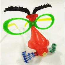 Большой размер смешная маска гримаса клоунские очки выдув большой нос глаза выдувание трюк игрушки