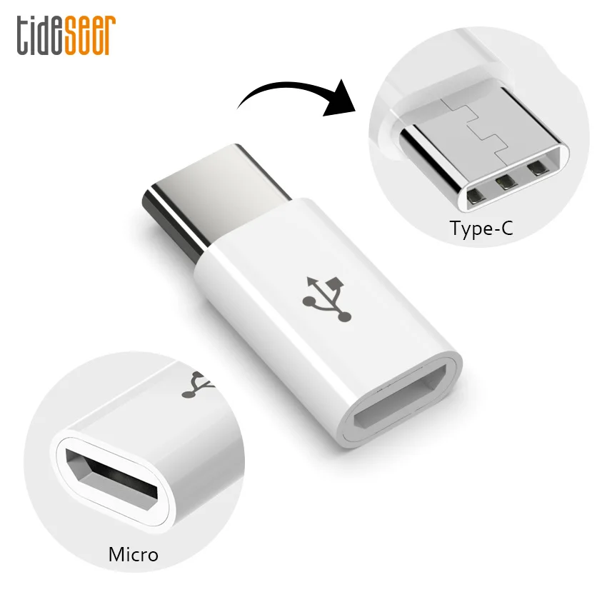 100 шт. Type C Otg адаптер Micro Usb для c зарядный кабель Samsung Galaxy S8 S9 Plus Typec зарядное