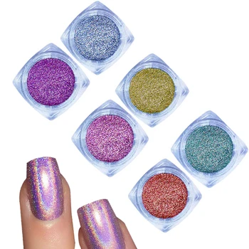 

6SET Nail Art Glitter Extra Fine holographic Nail Glitter Dust Nails Polish Powder Manicure Nail Accessories