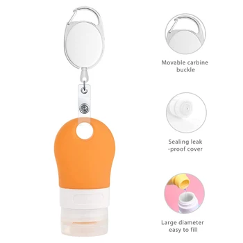 

4Pcs Empty Travel Bottles For Lotion Shampoo Toiletries Bottle Container with Lanyard Portable Hand Sanitizer Dispenser Kit
