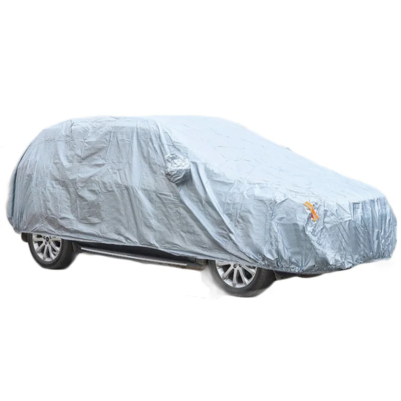 Серебристый чехол для автомобиля нейлоновый защиты от солнца УФ снега пыли