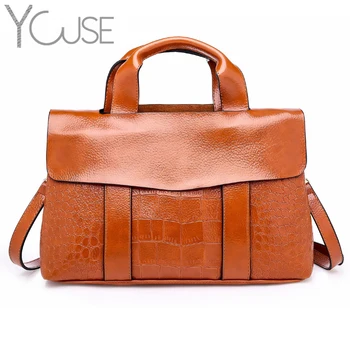 

YOUSE 2020 Large Capacity Casual Shoulder Bags for Women Leather Alligator Handbags Retro Casual Shopper Tote Gift Sac a main