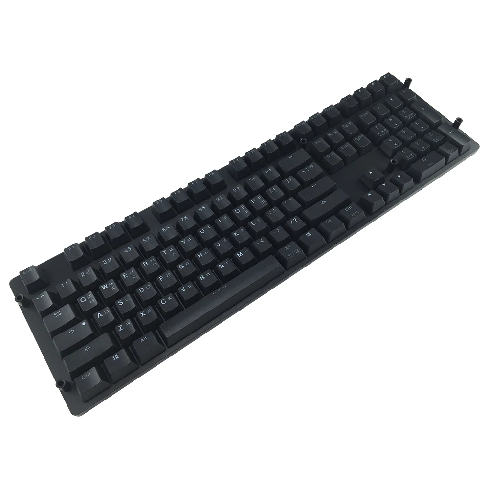 Крутая двойная черная Толстая клавиатура Jazz PBT ANSI Корейская раскладка 108 колпачки