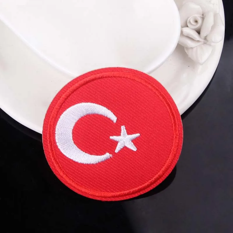 DIY вышитая заплатка Национальный флаг Утюг для нашивки на одежду тактические