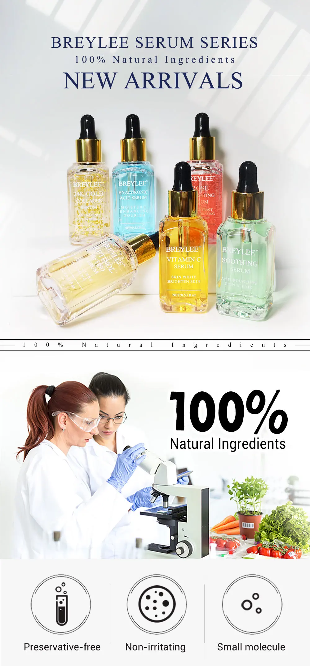 Cuidados com a Pele Breylee Vitamina Clareamento Soro Iluminar Levantamento Firmando Fade Manchas Escuras Hidratante Anti-envelhecimento Rugas Rosto 2 Pçs c 7 anti-envelhecimento rugas rosto cuidados com a pele