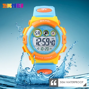 

SKMEI Kids Digital Watch 50m Waterproof LED Sport Children's Watch for Boys Girls Alarm Date Electronic Watches Child Gifts
