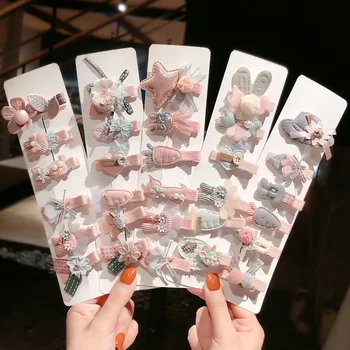 

Korean baby hair clip fascinators Baby side clip children princess hairpins girl baby clips do not damage hair accessories