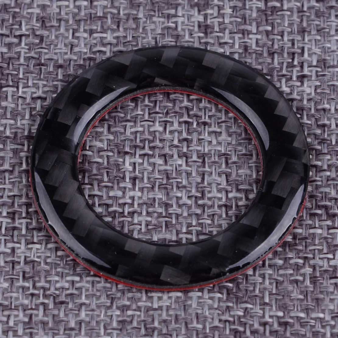 

DWCX Carbon Fiber Interior Ignition Push Button Ring Cover Engine Start Stop Decor Trim Fit for Infiniti Q50 2014-2017 2018