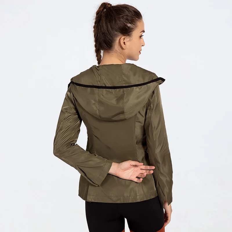 Yoga Jacket Women Sport Tops Cardigan Autumn Winter Zipper Windproof Sport Jackets Women Fit Hoodies Women Sportswear