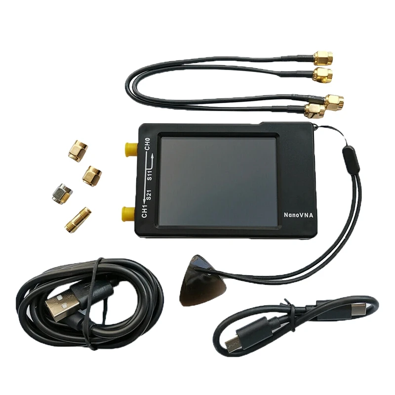 NanoVNA-H векторная сетевая антенна анализатор 50 KHz-900 MHz MF HF VHF UHF с поддержкой корпуса
