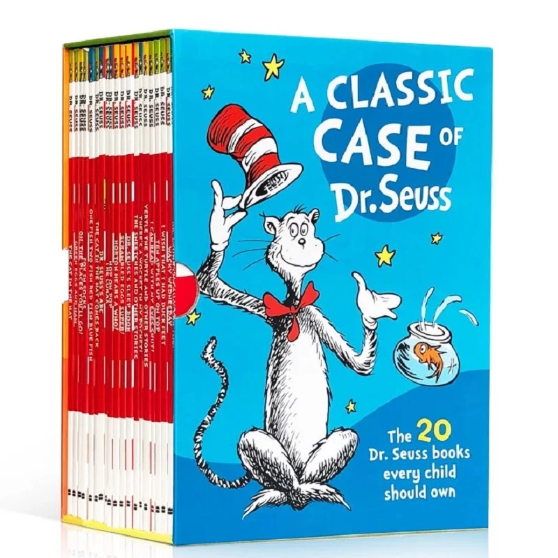 

20 Books A Classic Case of Dr. Seuss The Cat in the Hat Children Fun Interesting English Picture Story Books Kids Learning Toys