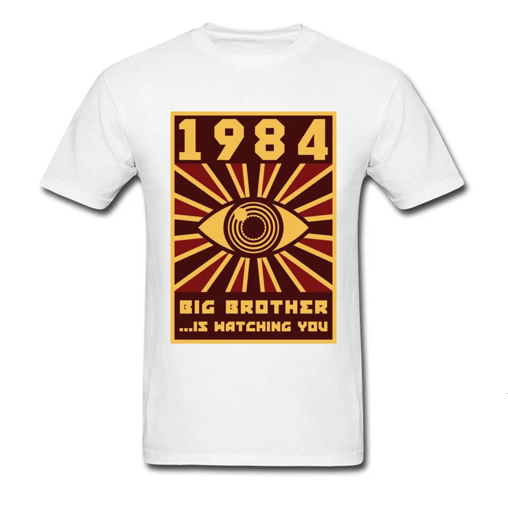Midnite star 1984, футболка big brother, Черная Мужская футболка с рукавом, одежда с графическим принтом, Канцтовары, хиппи, забавная уличная футболка - Цвет: White