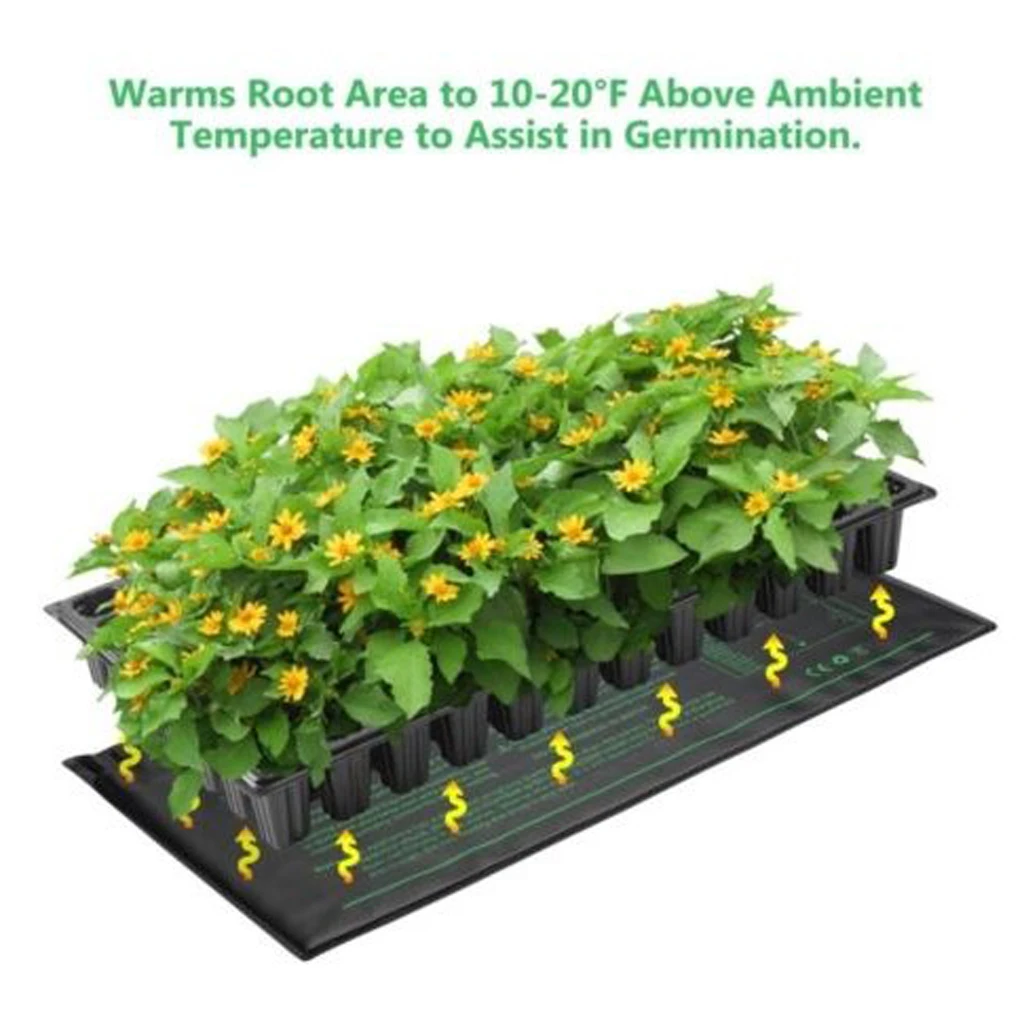 MET Сертифицированный нагревательный коврик для рассады с цифровым термостатом 70℉~ 85℉ для проращивания семян(10 ''x 20'')-AU Plug