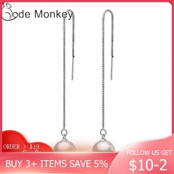 

CodeMonkey Tassel Earrings Faux Bead Pearl Earrings Authentic 925 Sterling Silver Jewelry 2020 New Hot Sale Fashion Gift CME037