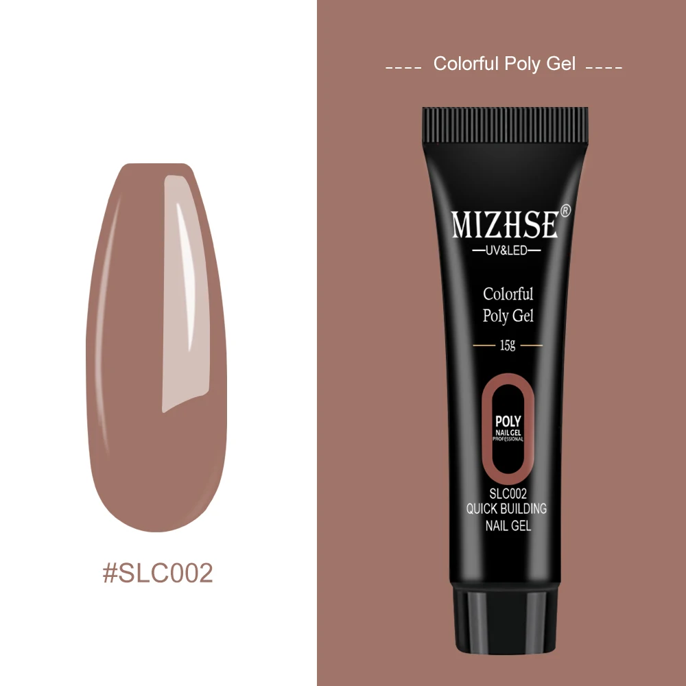 SLC002-15G MIZHSE Гель-лак для ногтей акриловый поли УФ-гель неоновый цвет светодиодный твердый строительный гель для ногтей гель для маникюра наращивание ногтей - Цвет: SLC002-15G