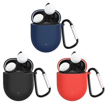 

New Anti-scratch Full Protective Cover Silicone Case For Google Pixel Buds 2 Earbuds Earphones Charging Box With Carabiner