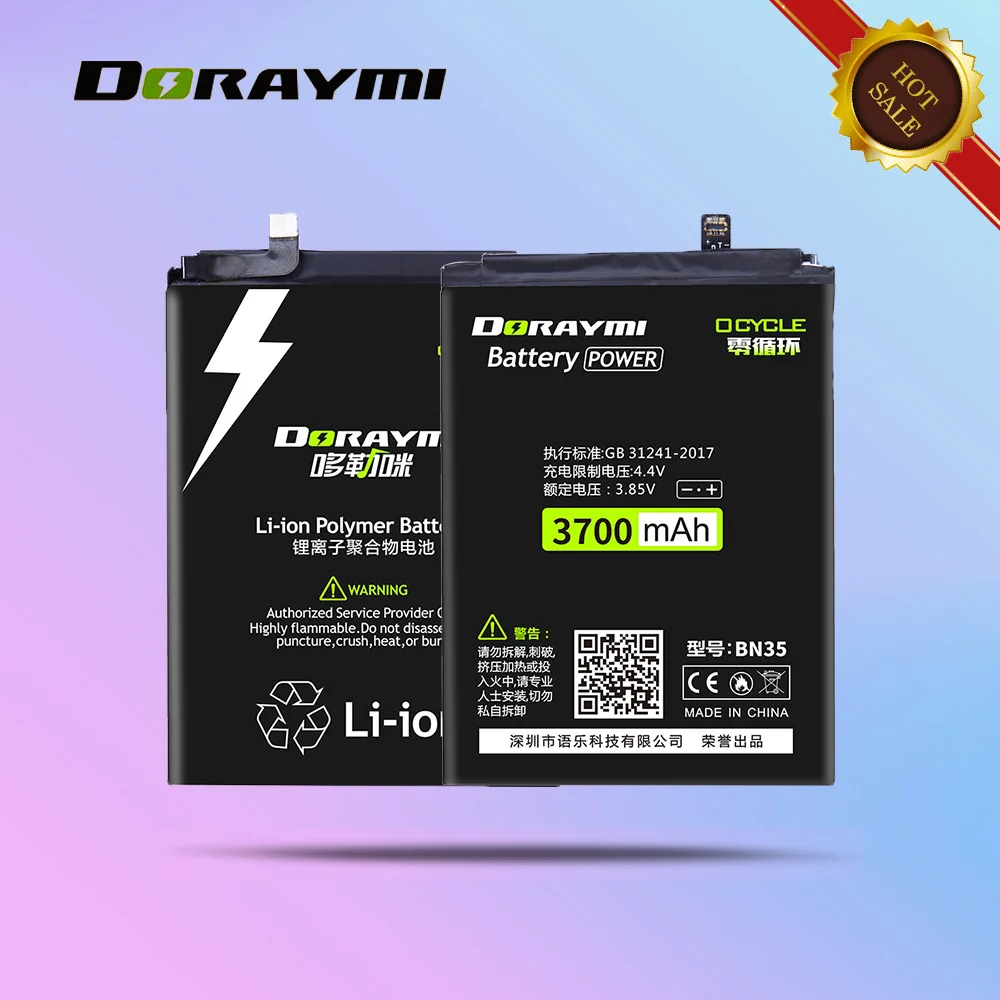 

DORAYMI 3700mAh BN35 Battery for Xiaomi Redmi 5 Batteries Phone Replacement Bateria+Tools