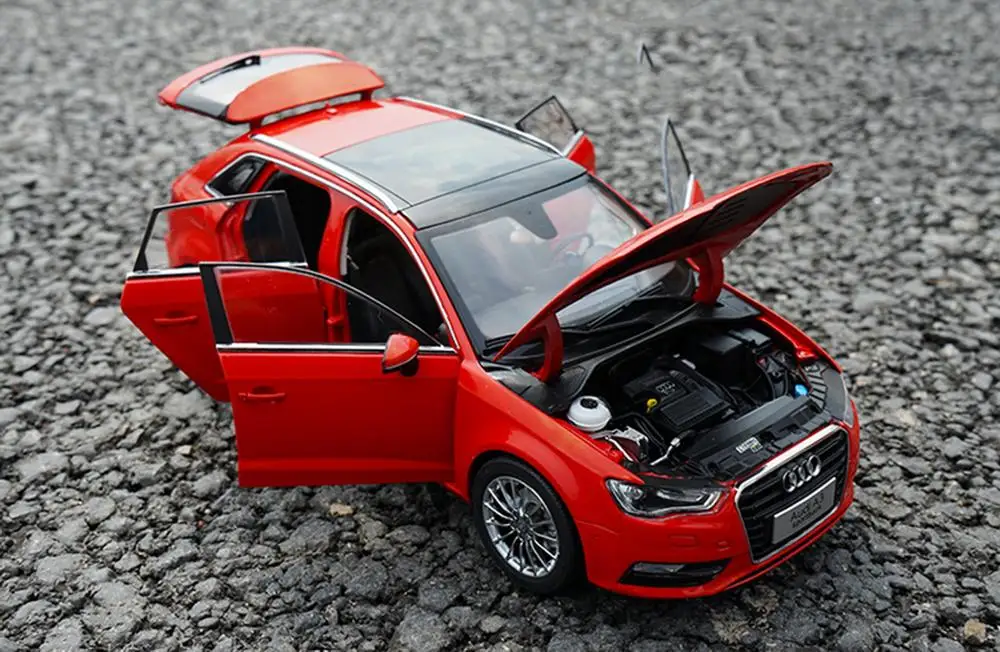 1/18 весы Audi A3 Sportback красные Литые Автомобильные модельные игрушки, коллекционные подарки