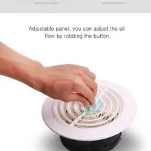 

Adjustable Air Ventilation Cover Round Ducting Ceiling Wall Hole Abs Air Vent Grille Louver Kitchen Bath Fresh Air Outlet System
