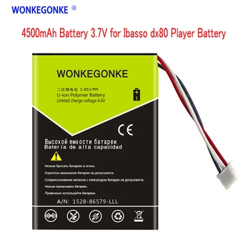 

WONKEGONKE 4500mAh Battery 3.7V for Ibasso DX80 DX120 DX200 Player battery