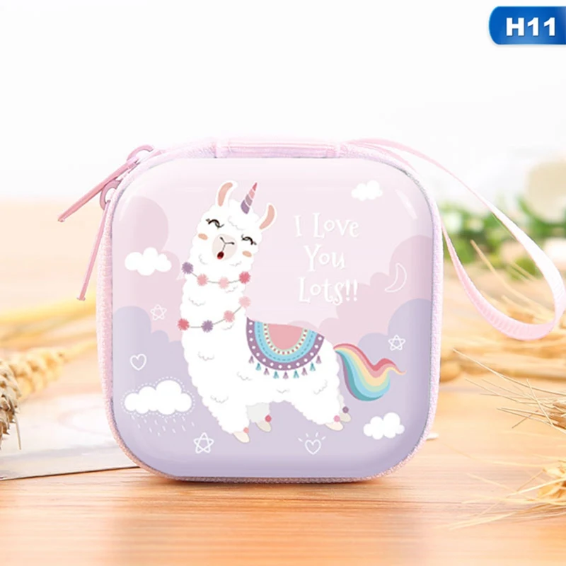 CB0965H11 Kawaii мини-сумка с рисунком единорога фламинго, кошелек для монет, милый детский кошелек для девочек, органайзер для наушников, коробка, сумки, рождественский подарок - Цвет: CB0965H11
