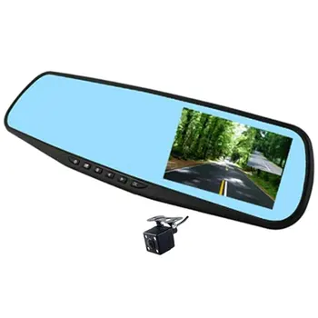 

Car Driving Recorder 4.3 Inch Hd Rearview Mirror Dual Camera Car Hd Reversing Image Driving Recorder