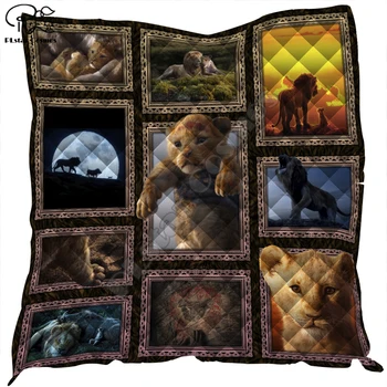 

Cartoon Lion king cute 3D Quilt Blanket For Kids Adults Bedding Throw Soft Warm Thin Office Blanket With Cotton Quilt style-5