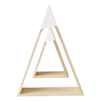 

Wooden Snow Mountain Triangle Room Children's Room Home Decoration Rack