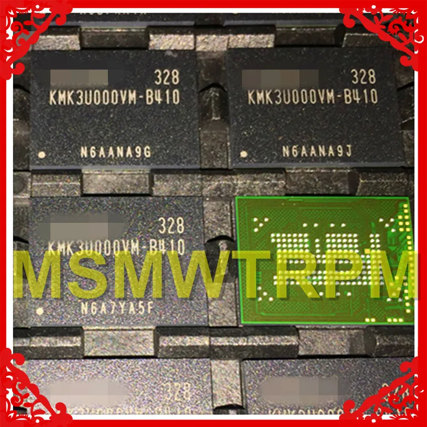KMK3U000VM-B410 BGA186Ball EMCP 16+ 8 16 Гб памяти мобильного телефона новые оригинальные и подержанные припаянные шары протестированы ОК