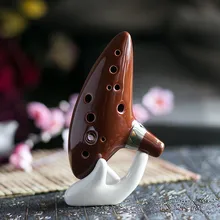 Ocarina 12 отверстий среднего класса C тон коллекционные игрушки ocarina Piccolo кофе темно-зеленый розовый