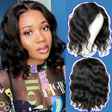 Short Bob Wigs Body Wave Human Hair Lace Front Wig 12inch Glueless Pre-plucked Brazilian Remy Hair Closure Wigs With Baby Hair