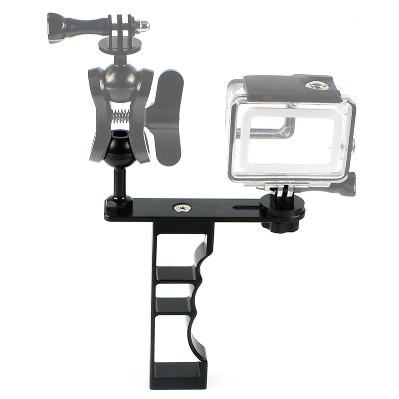 Подходит для Gopro Full Range Dslr камеры Cnc алюминиевый сплав одной рукой Дайвинг фотографии Кронштейн ручной камеры держатель