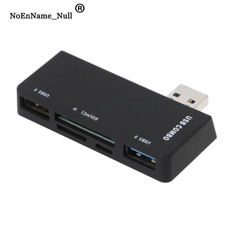 5-In-1 USB 3.0 Combo USB 3.0/2.0 HUB SD TF Card Reader Combo Adapter For Phone PC Surface 3 4 dropshipping - Цвет: Черный