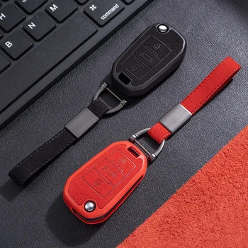 Custodia portachiavi in pelle Tpu a 3 pulsanti per Peugeot 3008 208 308 508 408 2008 accessori per auto in pelle con supporto protettivo - Custodia portachiavi in pelle Tpu a 3 pulsanti per Peugeot 3008 208 308 508 408