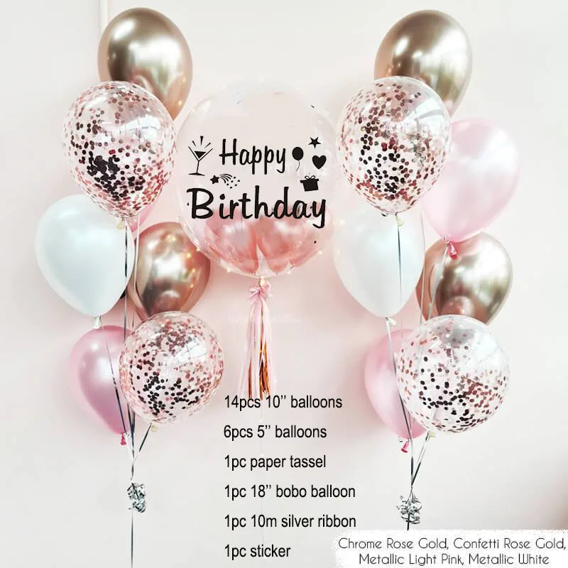 Transparent Balloons Happy Birthday  Balloons Birthday Party Decoration -  1pc 20inch - Aliexpress